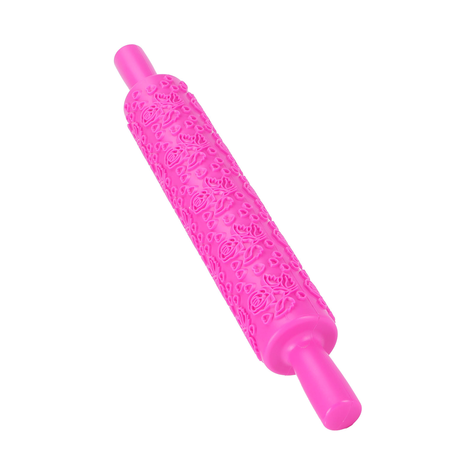 Kunststoff-nudelholz Für Fondant Mit Geprägtem Muster Zum Dekorieren Von Keksen, Kuchen Und Gebäck, Rosa