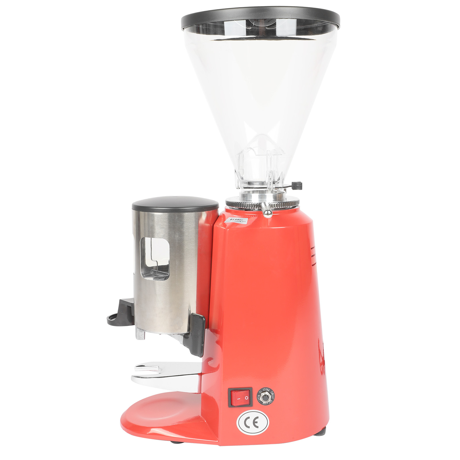 Elektrische Kaffeemühle (220 V), Bohnenmühle, Kaffeemahlmaschine, Kaffeezubehör, Eu-stecker, Rot