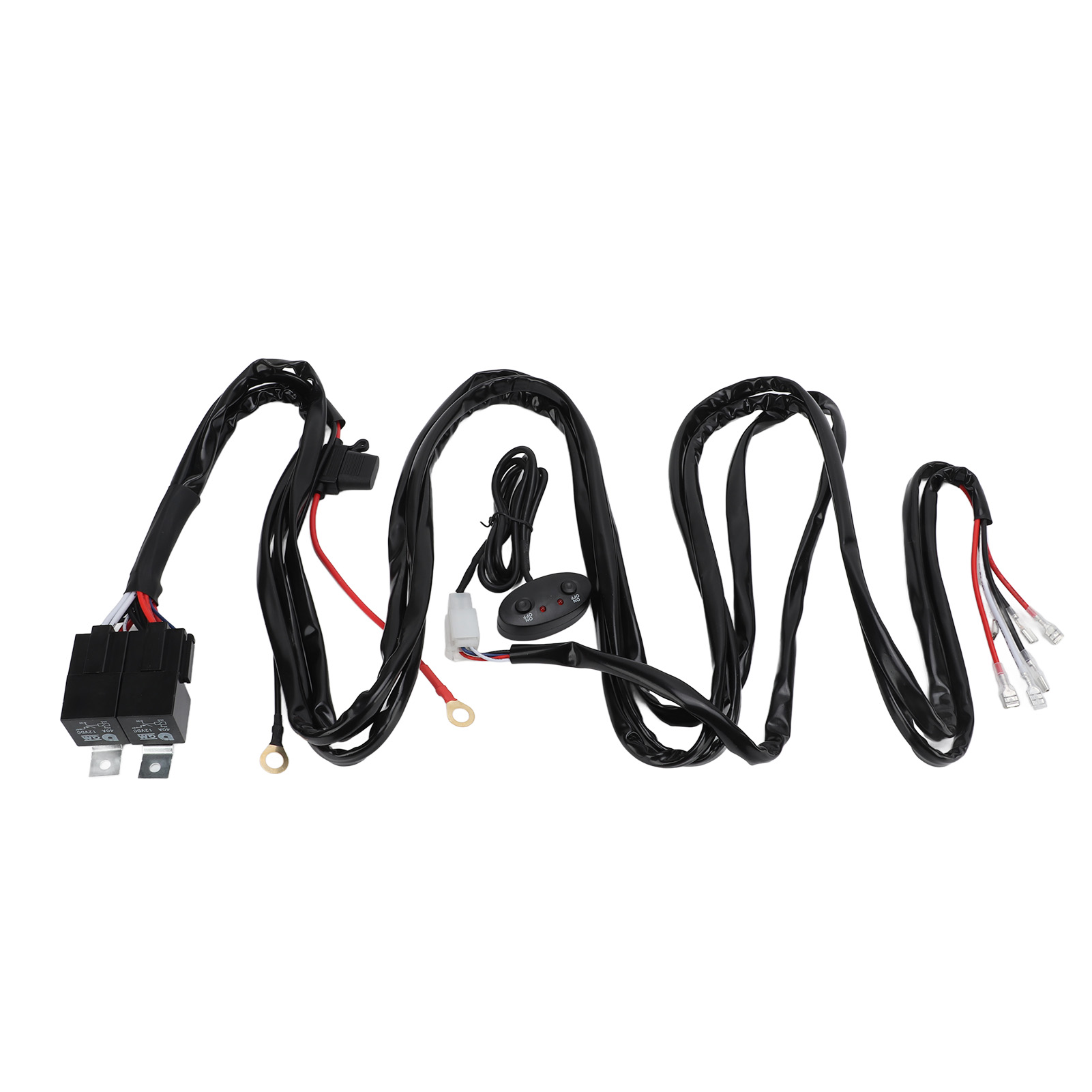 Led-scheinwerfer-verkabelungssatz Mit Relais/schalter, 200 Cm, Fern-/abblendlicht, Für Offroad-motorräder Und 4x4-pickups