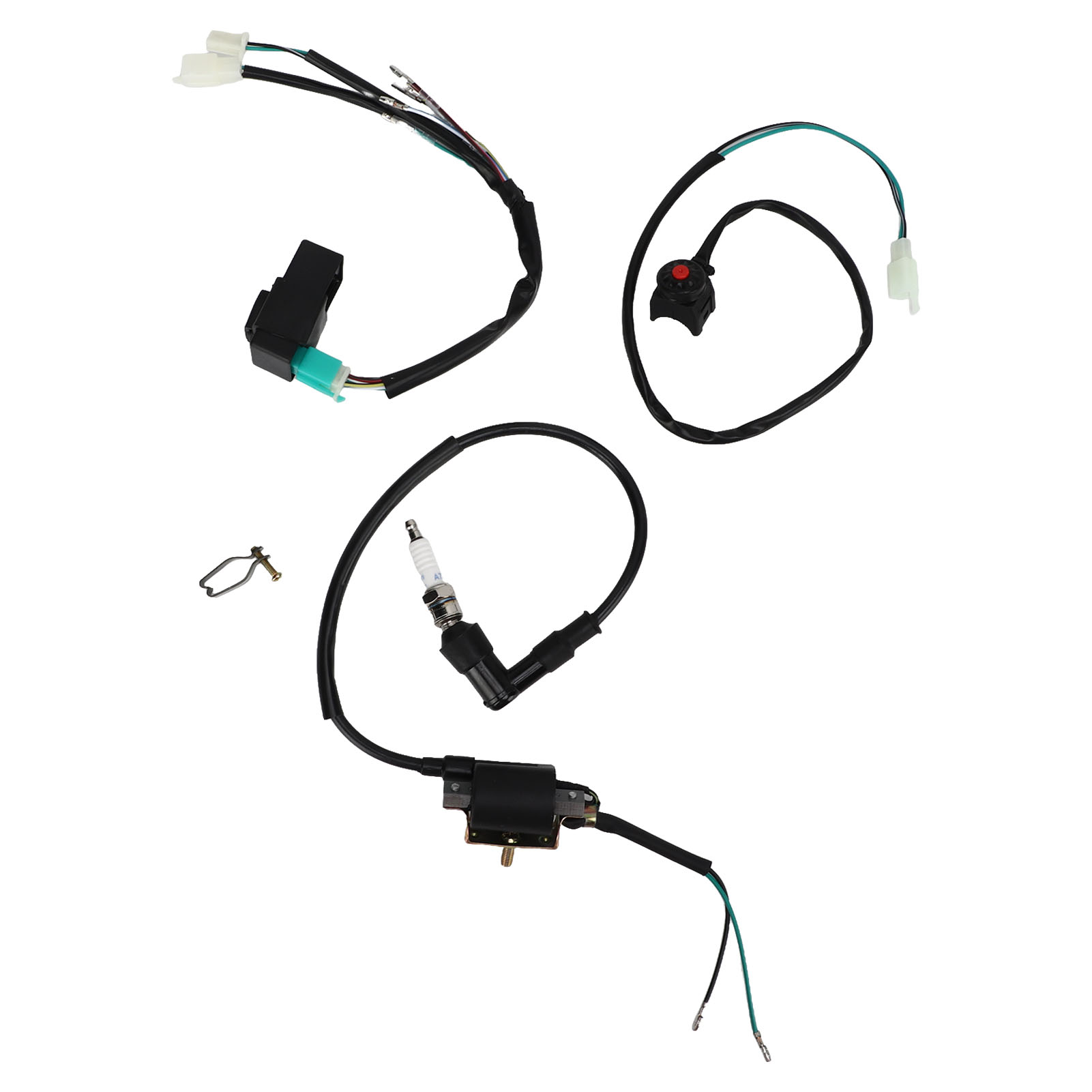 Komplettes Zündkabelset Inklusive Cdi, Zündkerze, Zündspule Und Lenkerschalter Für 50ccm, 70ccm, 110ccm, 125ccm, 140ccm Und 160ccm Motocross- Und Quad-motorräder