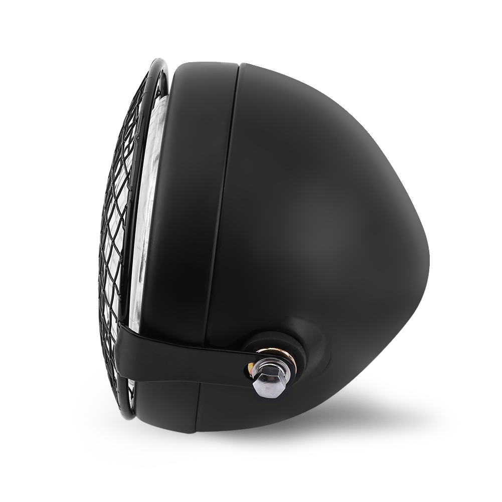 16,5 Cm Led-motorradscheinwerfer Mit Schutzgitter Und Seitenhalterung Für Cafe Racer – Motorrad-straßenbeleuchtung