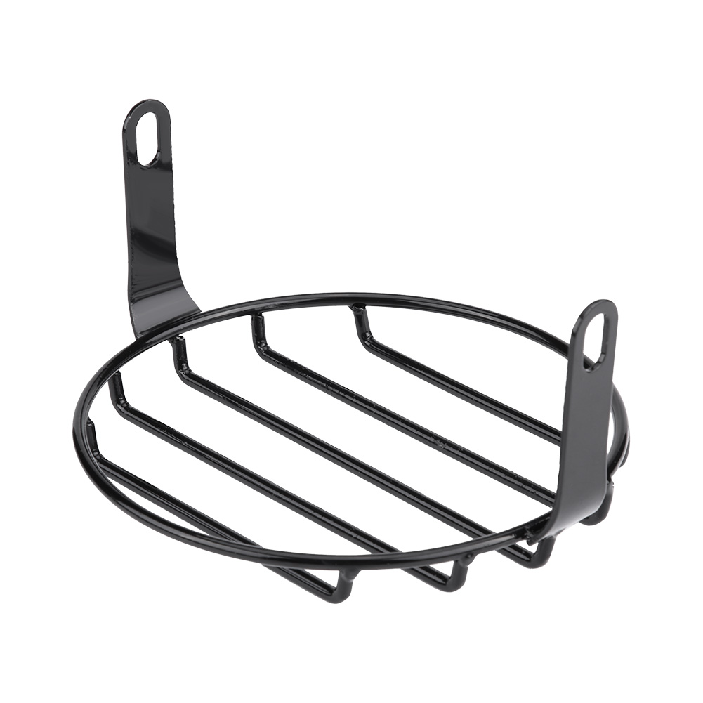 Runder Scheinwerferschutz (6,5 Zoll) Für Motorräder (cruiser, Chopper, Cafe Racer), Metall-schutzmaske, Projektorabdeckung, Individuelles Zubehör, Schwarz