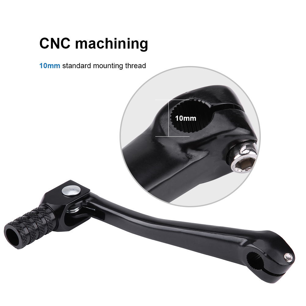 Cnc-gefräster, Klappbarer Schalthebel Aus Aluminiumlegierung Für 4-takt-motocross-pitbikes, Schwarze Farbe, Robustes Ersatzteil.