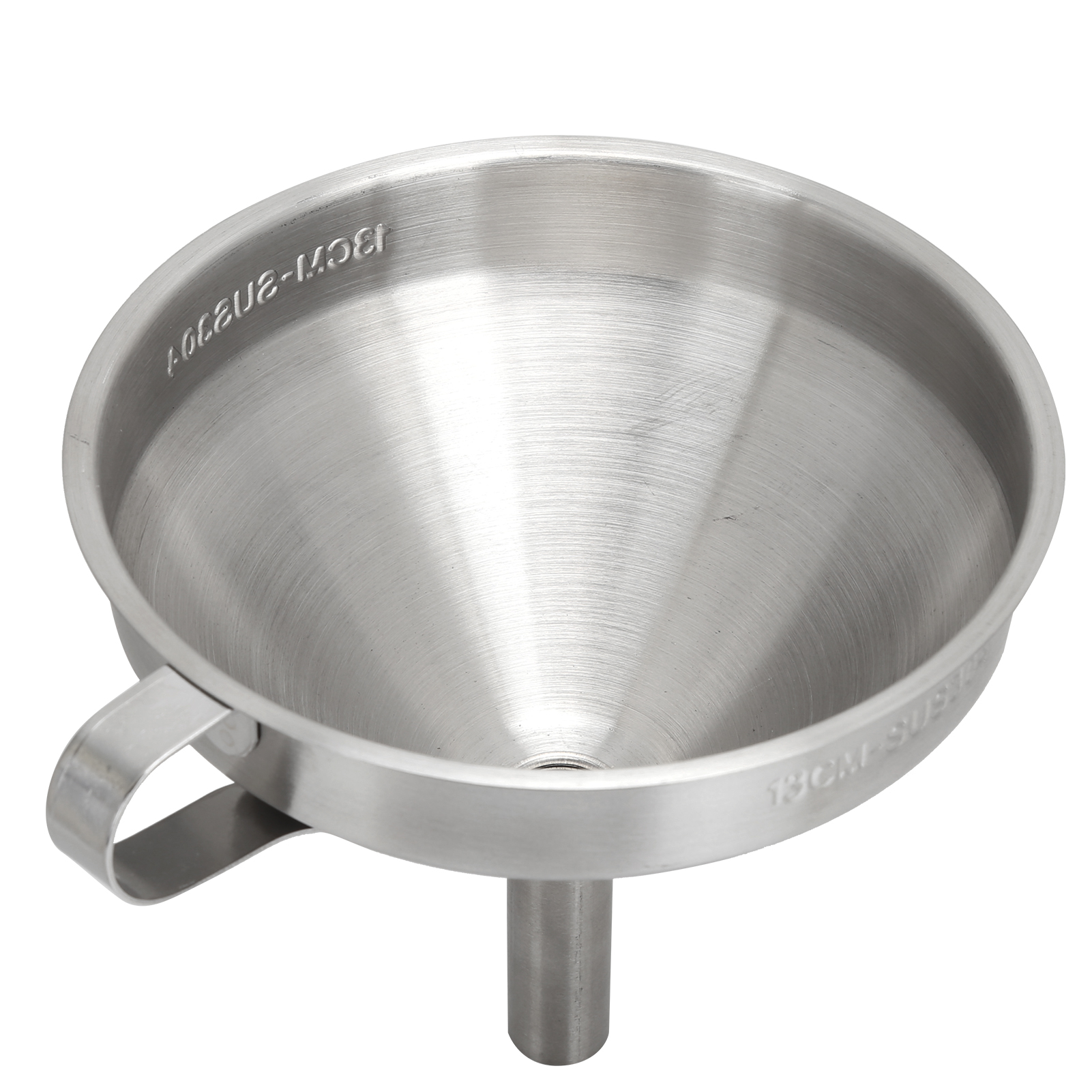 Küchen-trichter Aus Edelstahl 304 Mit Filter, 13 Cm Öffnungsdurchmesser, Zum Umfüllen Von Flüssigkeiten Und Trockenen Zutaten