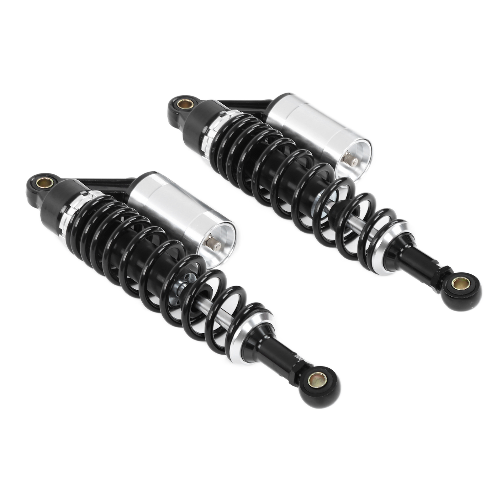 Paar 340-mm-motorradstoßdämpfer, Universelle Hinterradfedern Für Atv Und Suv, Schwarz Und Silber