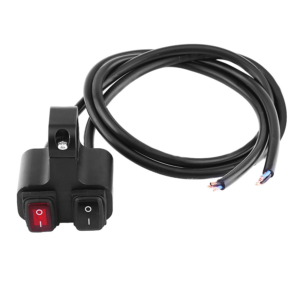 12v 16a Cnc-gefräster Aluminium-motorradscheinwerfer Für Lenker Mit Led-scheinwerfer Und Doppel-ein/ausschalter