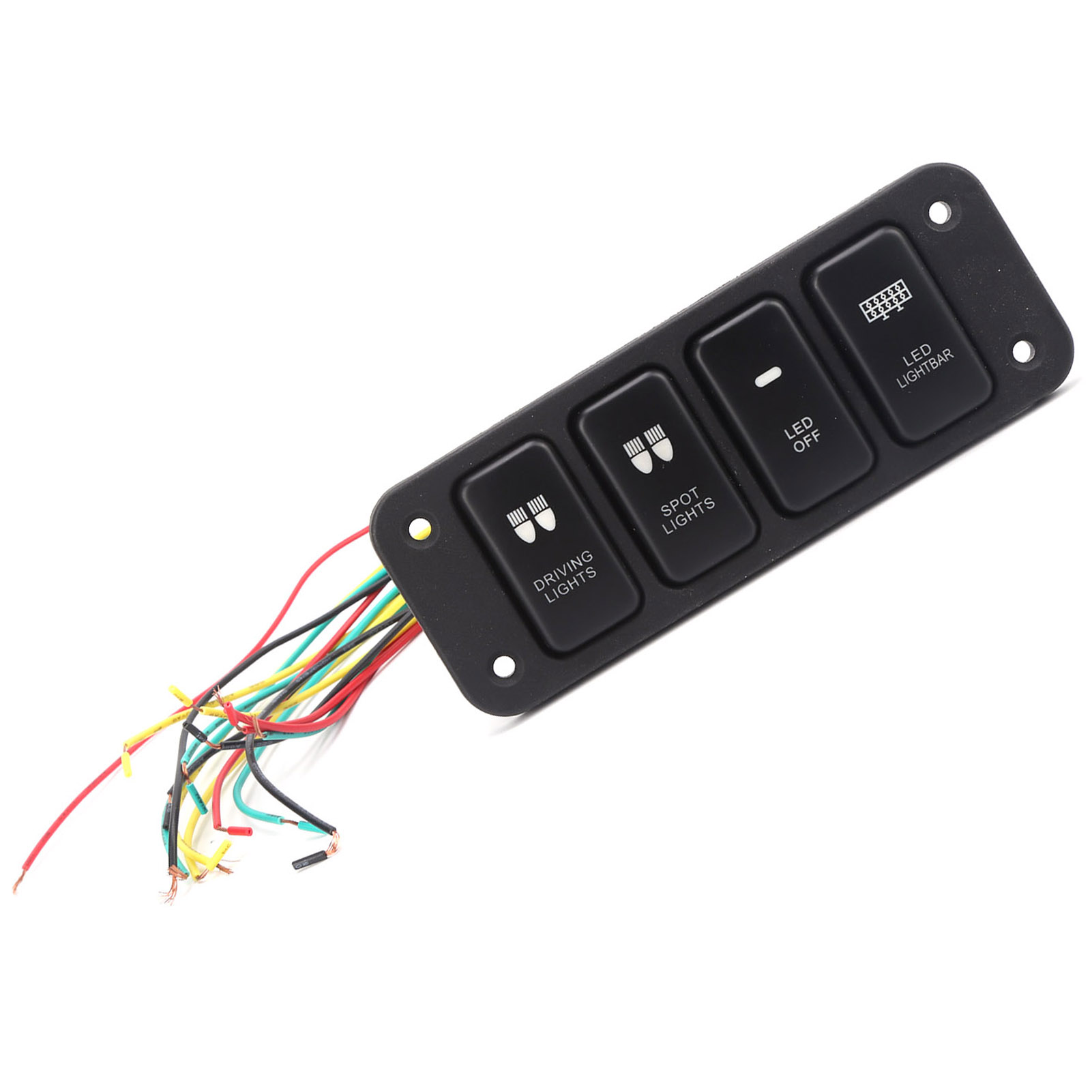 4-fach Schalterfeld Mit Blauer Led-anzeigeleuchte Für Hailax 12v Dc-autos