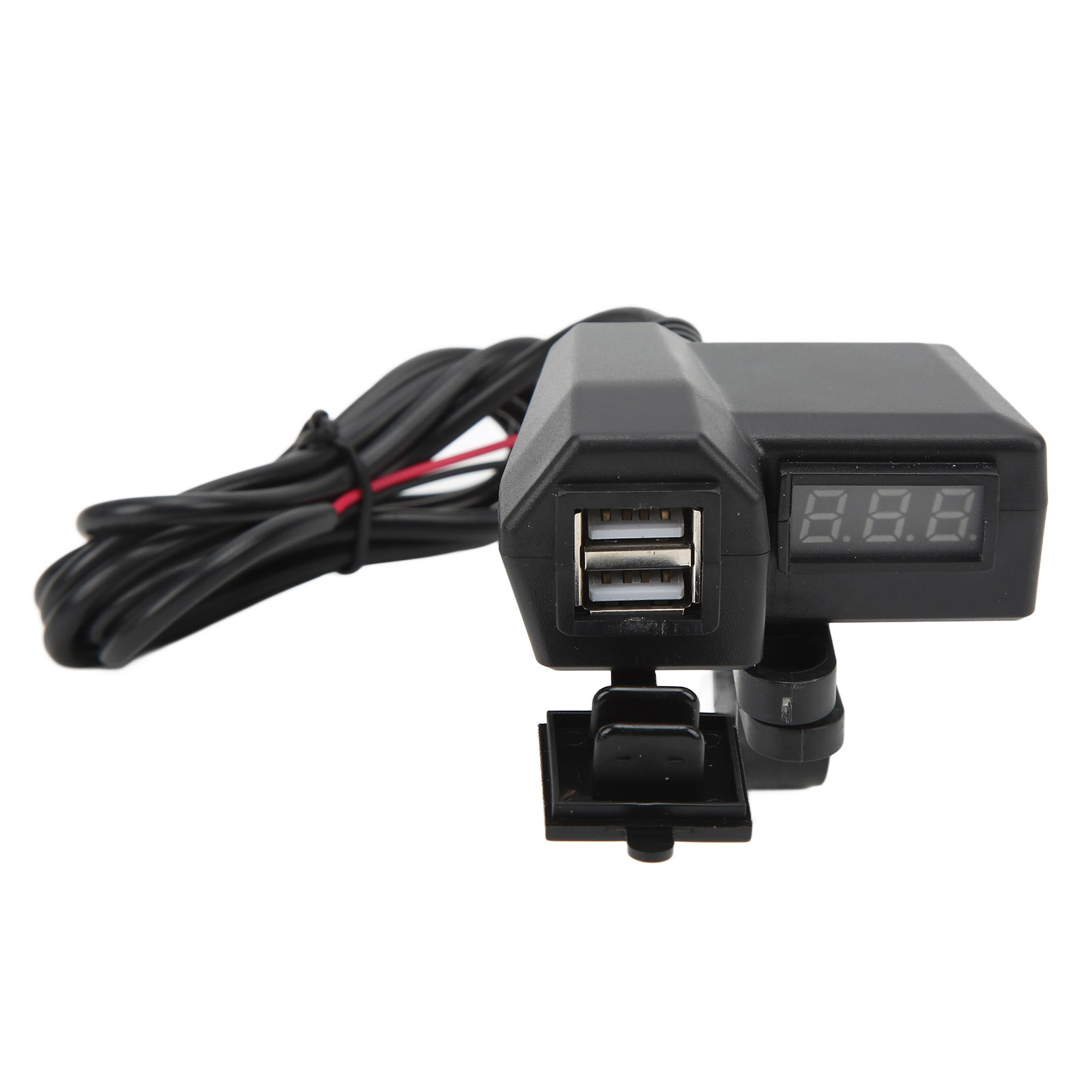 Dual-port-usb-kfz-ladegerät (5 V, 3,1 A) Mit Roter Led-voltmeteranzeige, 10–24 V Eingangsspannung, Kompatibel Mit Motorrad, Quad, Utv, Smartphone, Tablet Und Gps-gerät