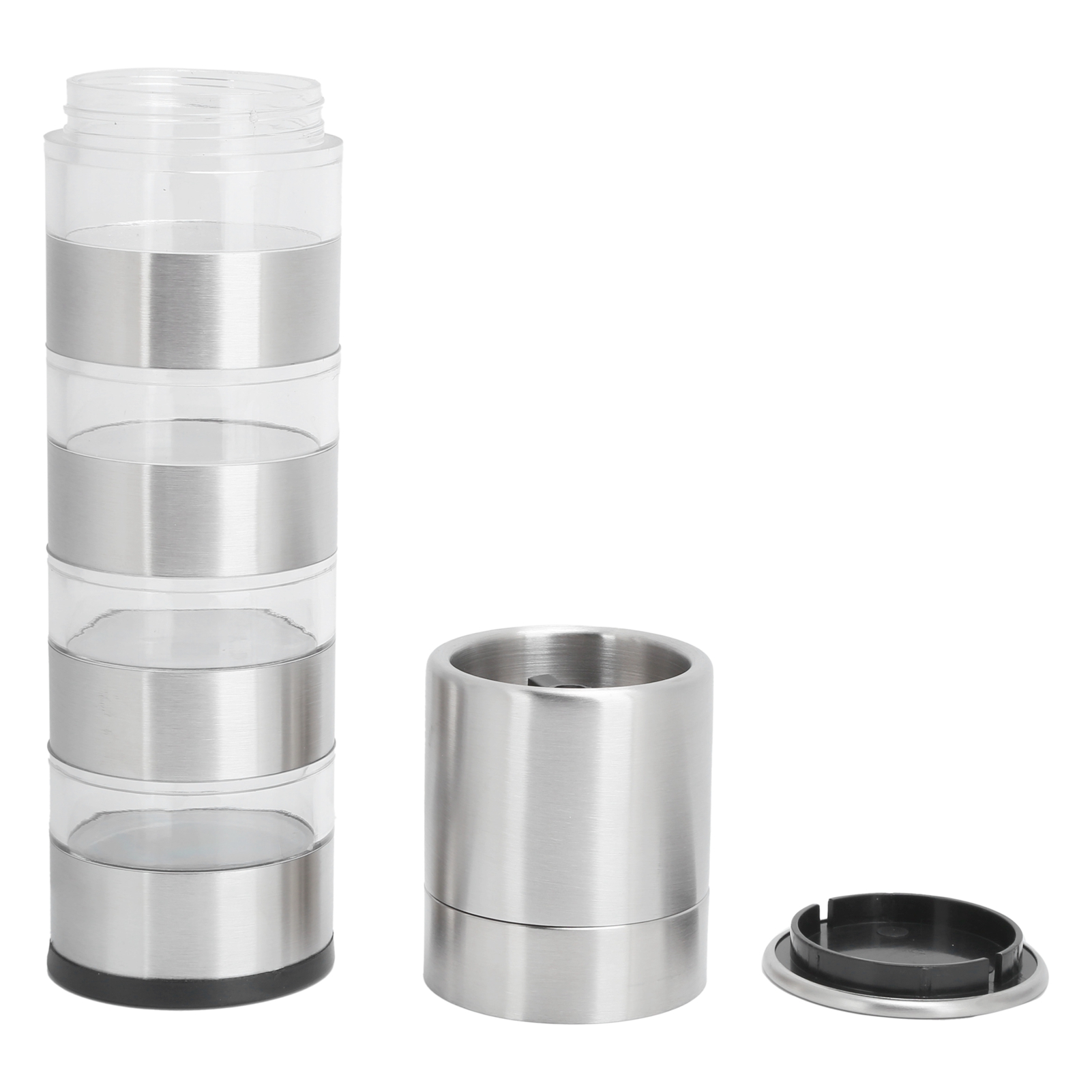 Set Mit 6 Gewürzgläsern, Mühlen Und Gewürzspendern Für Outdoor-camping