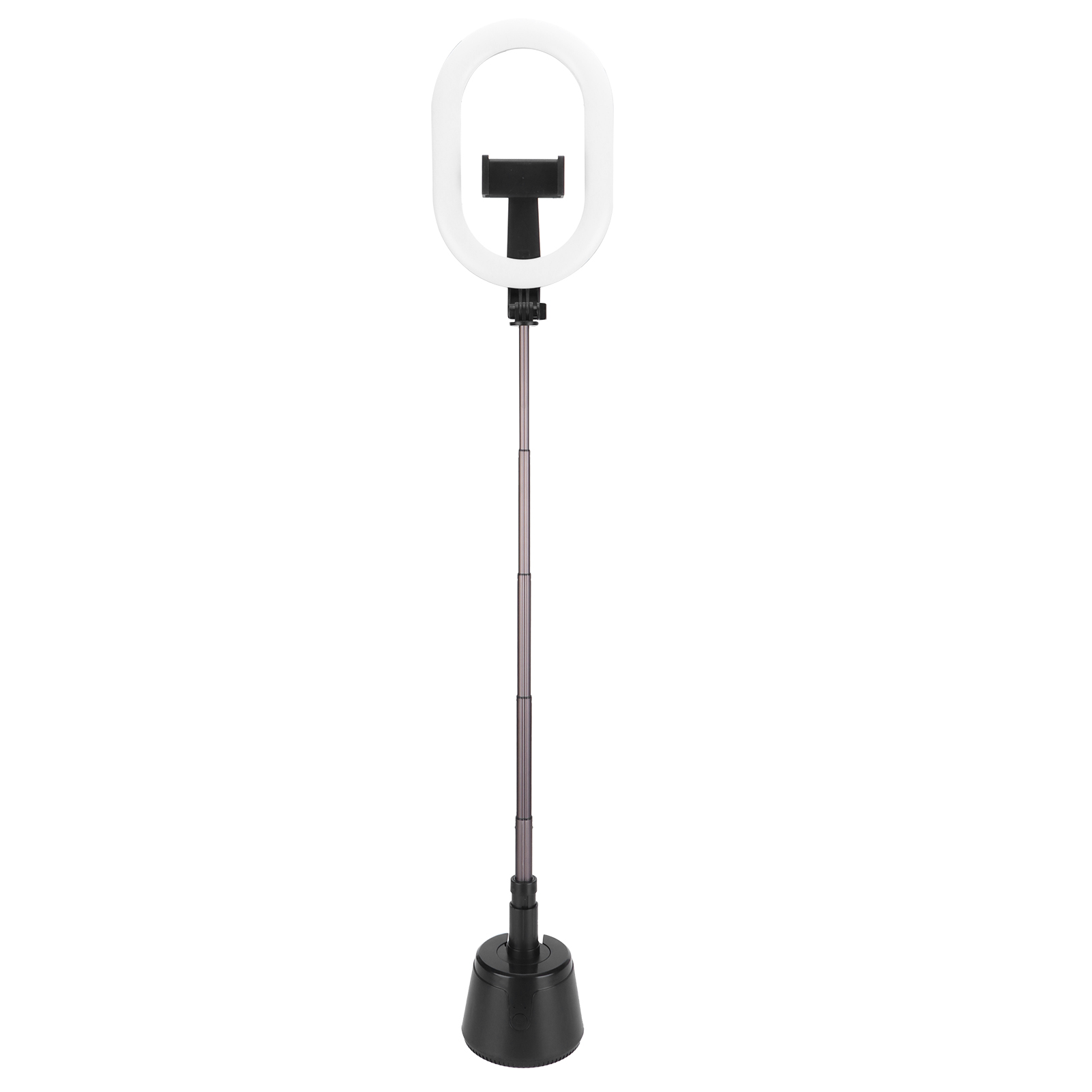 360° Drehbares Teleskopstativ Mit Faltbarer Led-lampe Und Smartphone-halterung Für Live-streaming