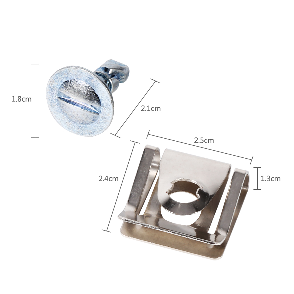 10x Motorschutz-schraubclips Aus Metall Für Unterbodenverkleidung Für Skoda 8d0805121
