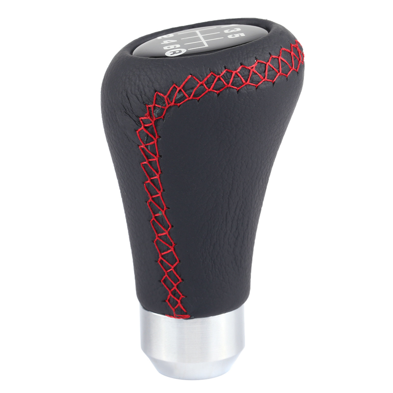 Universeller 6-gang-schaltknauf, Rotes Pu-leder Mit 3 Schläuchen