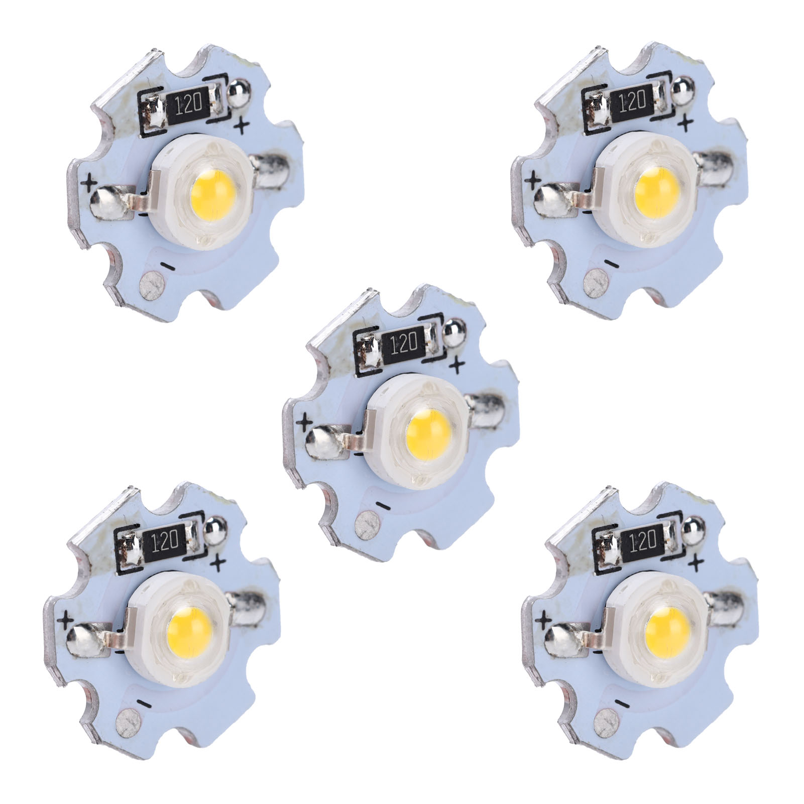 25 Hochleistungs-leds (0,5 W, 5 V) Mit Aluminiumplatte, Natürliches Licht (4000–4500 K), Lichtquellenchip