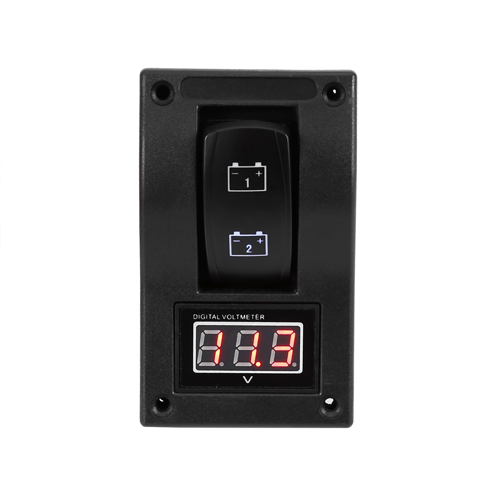 12v Dc Voltmeter Für Boote Mit Led-anzeige, Dual-batteriepanel Und Wippschalter (ein/aus)