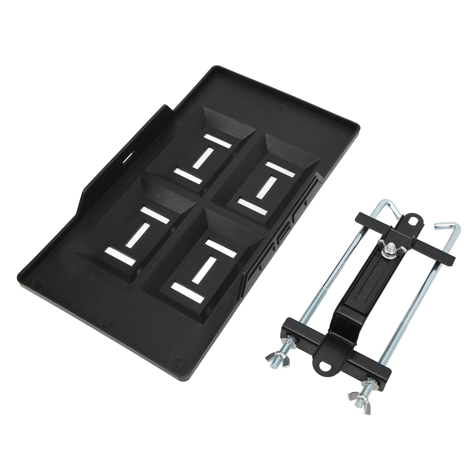 Montagehalterung Für Autobatterien, Satz Aus 34 Platten + 23 Halterungen, Vertiefte Positionen, Hohe Belastbarkeit, Serie 27 30 31, Fester Halt.