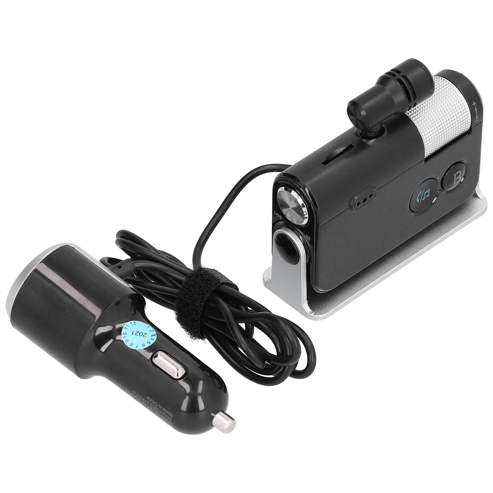 Qc3.0 Pd18w Bluetooth-autoladegerät Mit Usb-typ-c-stecker, Mikrofon Und Multifunktionalem Freisprechsystem