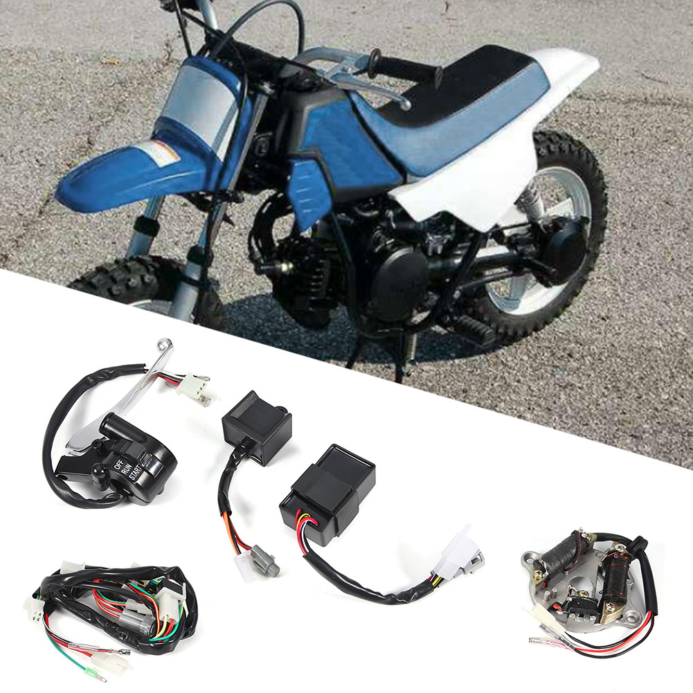 Aluminium-kabelbaumsatz Mit Cdi-schalter, Bremshebel Und Zündspule Für Yamaha Pw50 Motocross