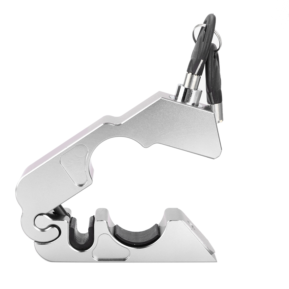 Motorrad-cnc-universal-bremsanschlaghebel Aus Aluminiumlegierung Mit Diebstahlsicherung Für Lenkergriffe (silber)