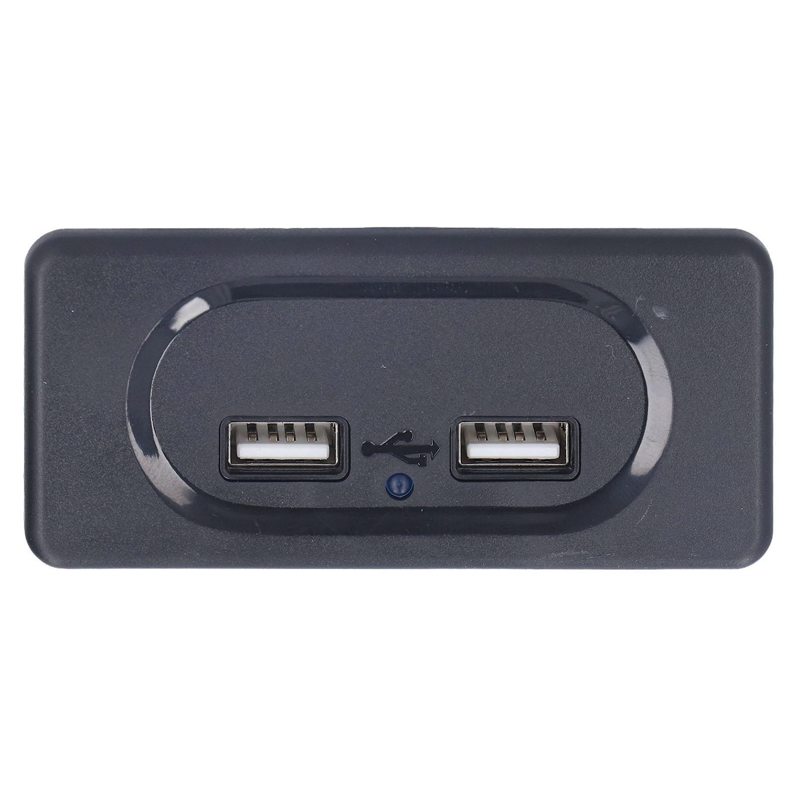 Schnelllade-usb-kfz-ladegerät Mit Zwei Anschlüssen, Zigarettenanzünderstecker, Blauer Led Und Intelligenter Schaltung (2 A)