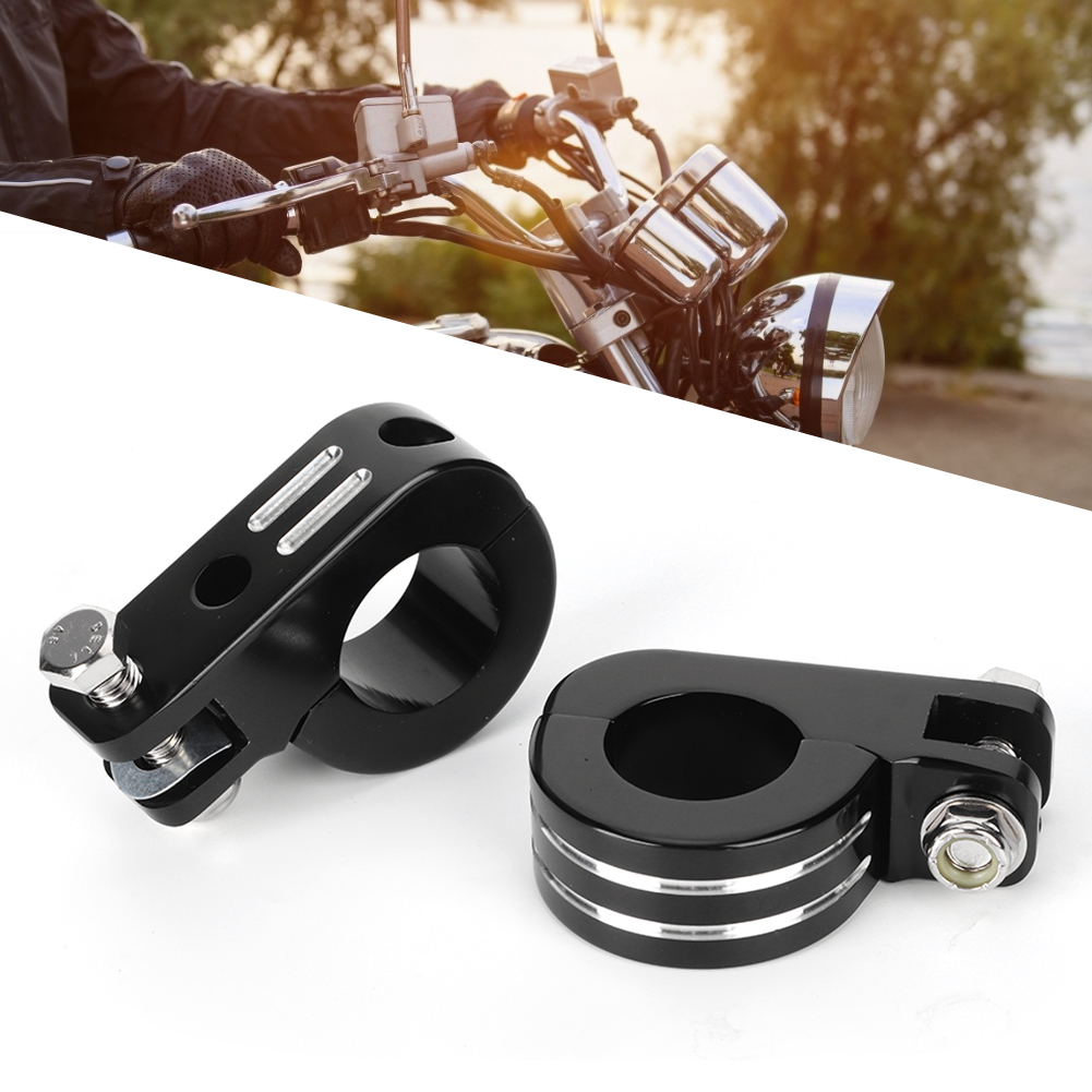 Paar 32 Mm/1,25 Zoll Fußrasten-befestigungsklemmen, Motorrad-fußrastenhalterung Passend Für Honda, Silber Und Schwarz