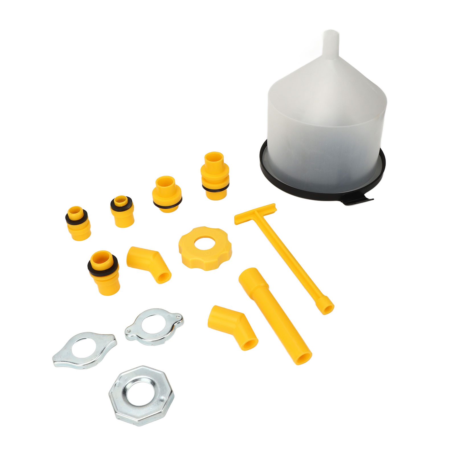 15-teiliges Silbernes Kühlmittel-überlaufschutz-trichter-set Für Auto, Yacht, Boot, Entlüftungsadapter