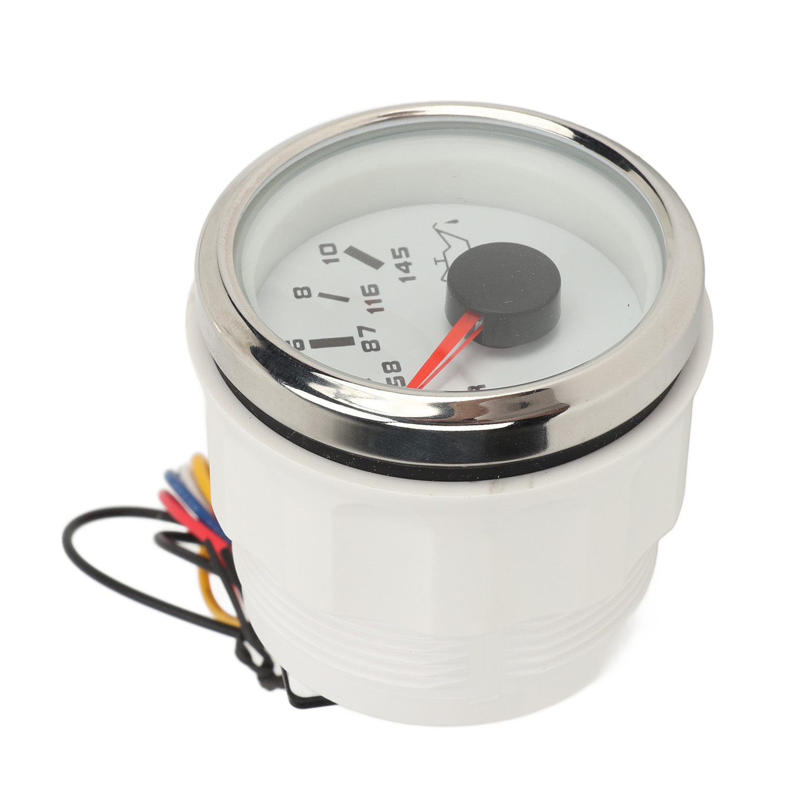 Öldruckanzeige (52 Mm), Weißes Zifferblatt Mit Silberner Umrandung, 9–32 V Dc, 0–10 Bar, Can-bus, Für Wohnmobile, Yachten Und Boote