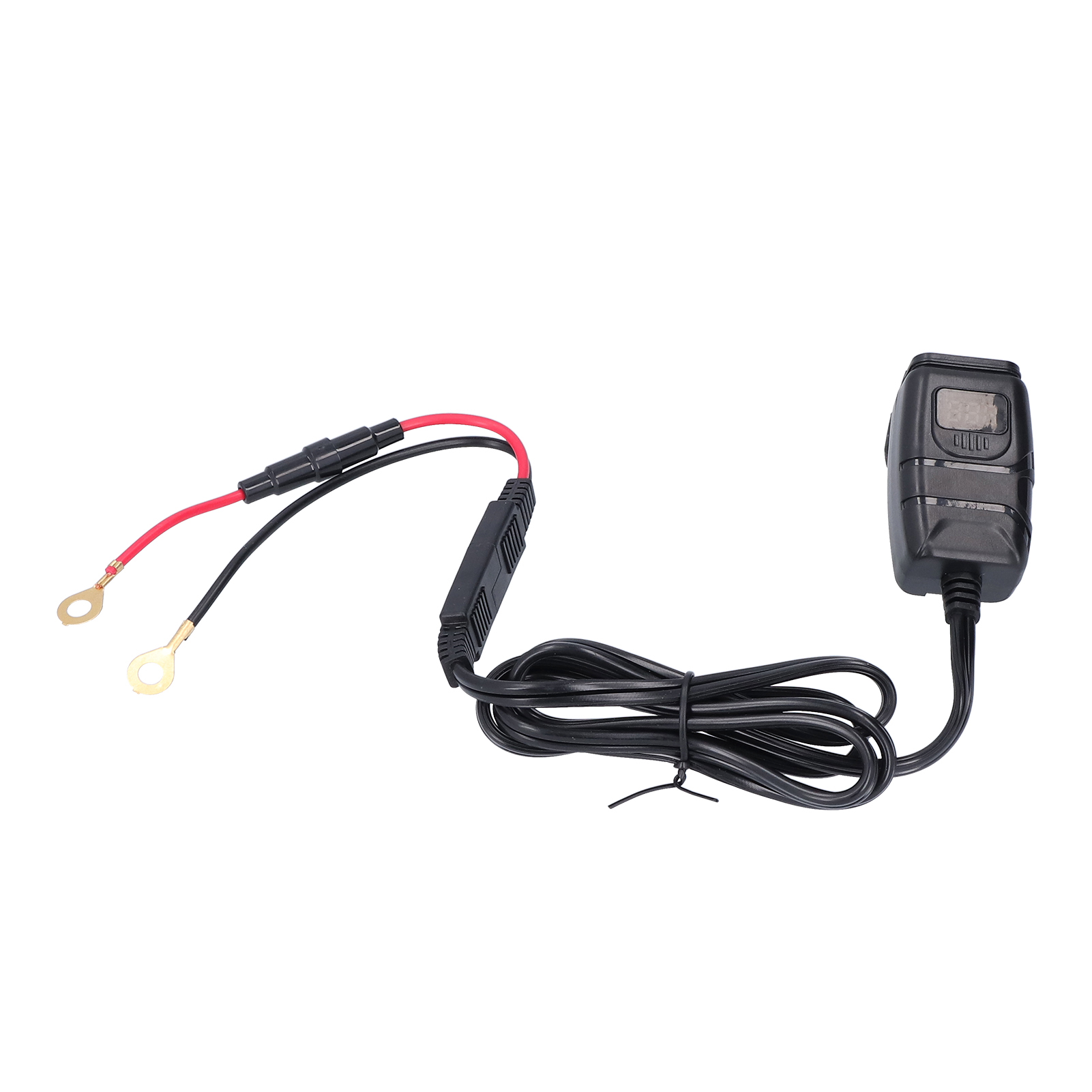 Qc3.0 Motorrad-ladegerät, Wasserdichter Dual-usb-netzadapter Mit Voltmeter-schalter
