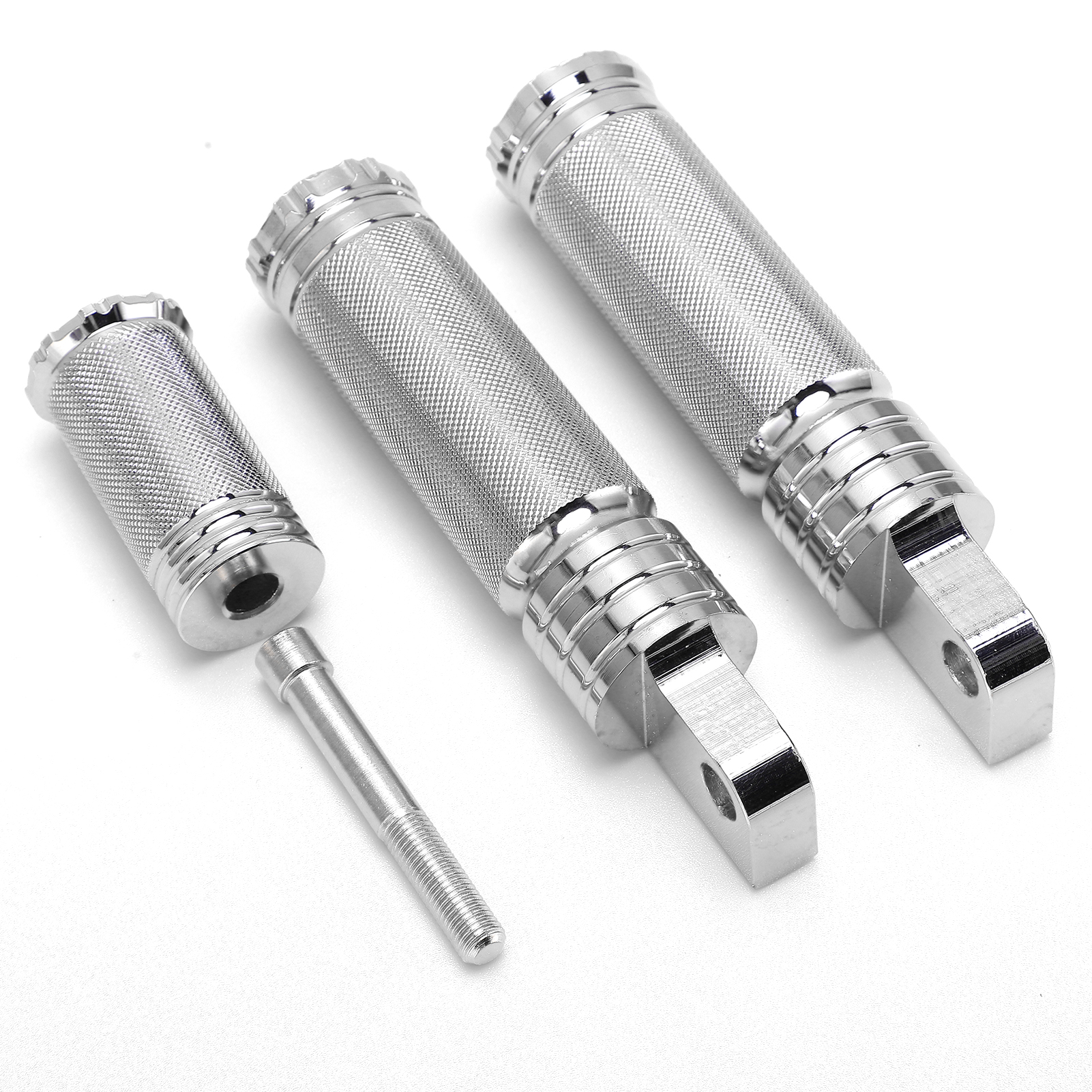 Aluminium-schaltfußrasten-set Für Motorräder, Ersatz Für Bad Boy Fxstsb 1995–1997, Silber