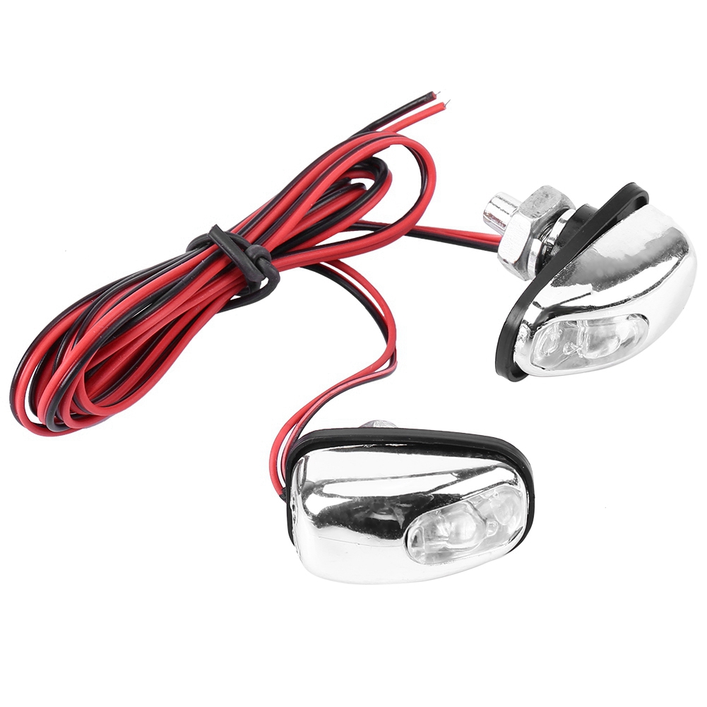 Paar Led-scheibenwaschdüsen Für Motorhaube, Wasserstrahl, Scheibenwischer, Windschutzscheibenbeleuchtung, 12 V, 2 Stück