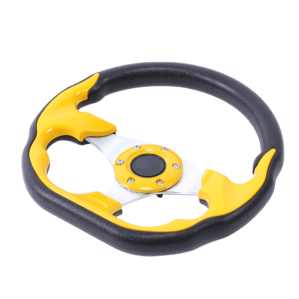 320 Mm/12,5 Zoll Sportlenkrad Mit Hupenknopf, Aluminium, Pvc, Universalzubehör