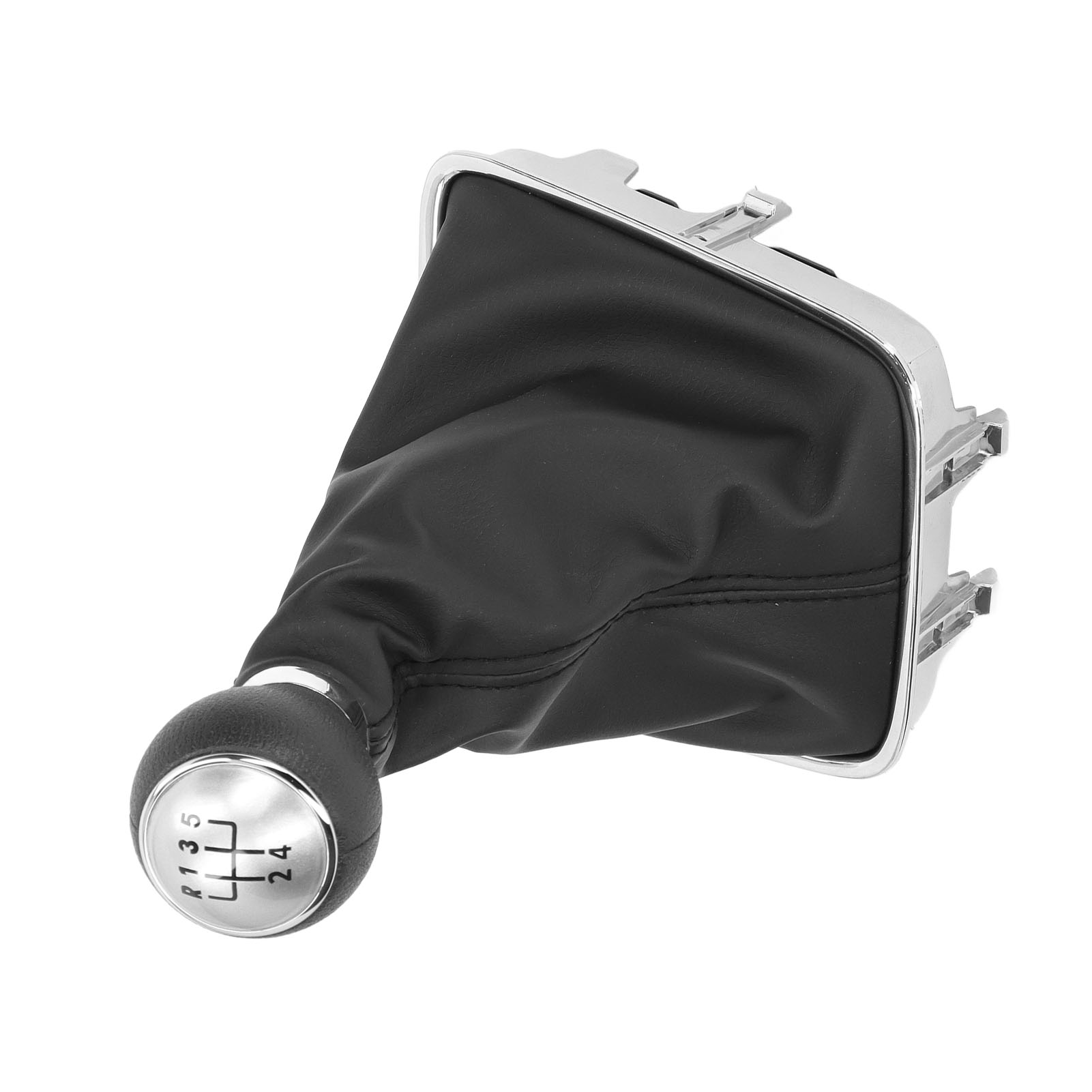 Schaltmanschette Und -abdeckung Für 5-gang-schalthebel, Strapazierfähiges Pvc-kunstleder, Silberner Schaltknaufbezug