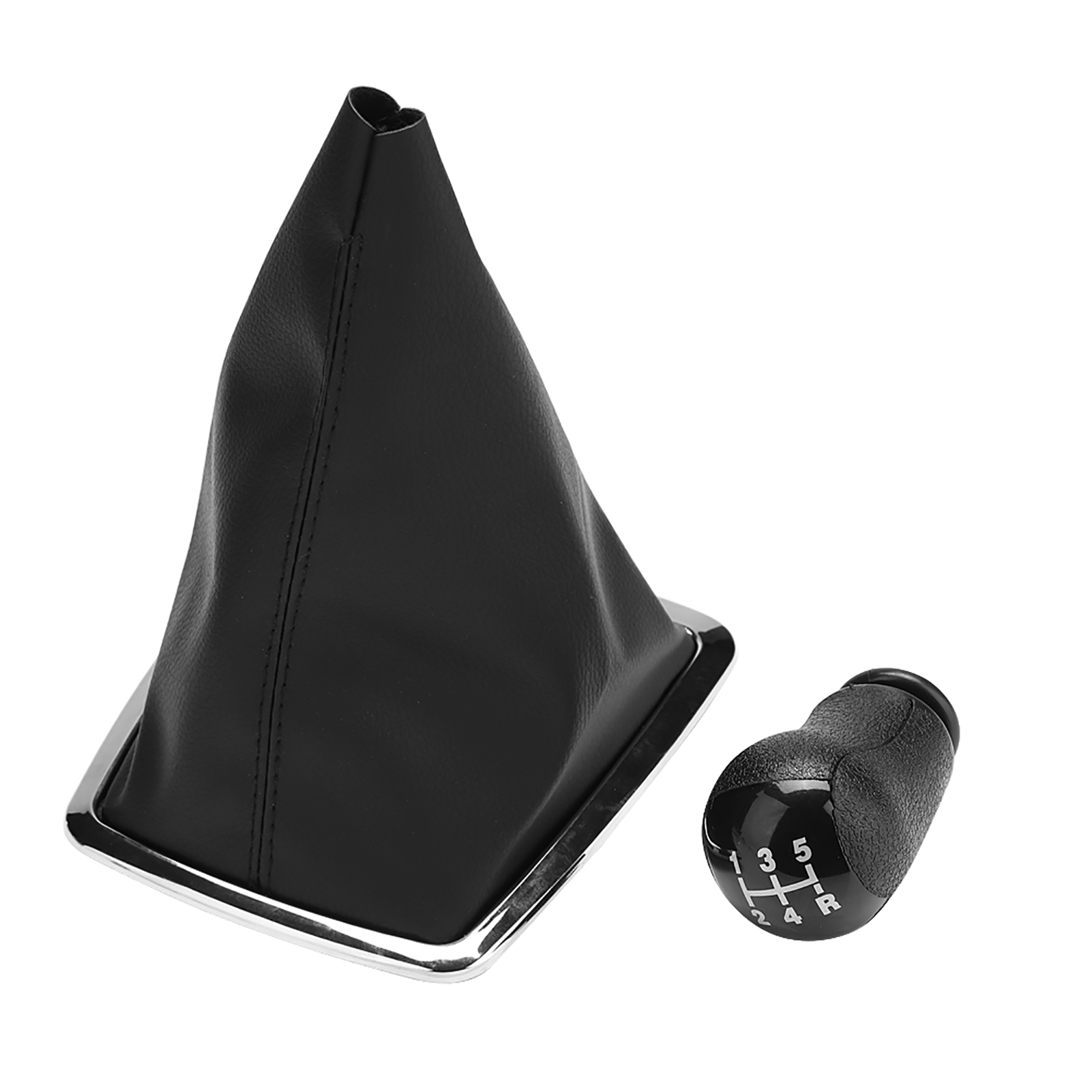 5-gang-schalthebel Mit Ledermanschette Für Ford Focus Mk2 2004-2008, Schaltknauf Und Lederbezug, Autoinnenausstattung.