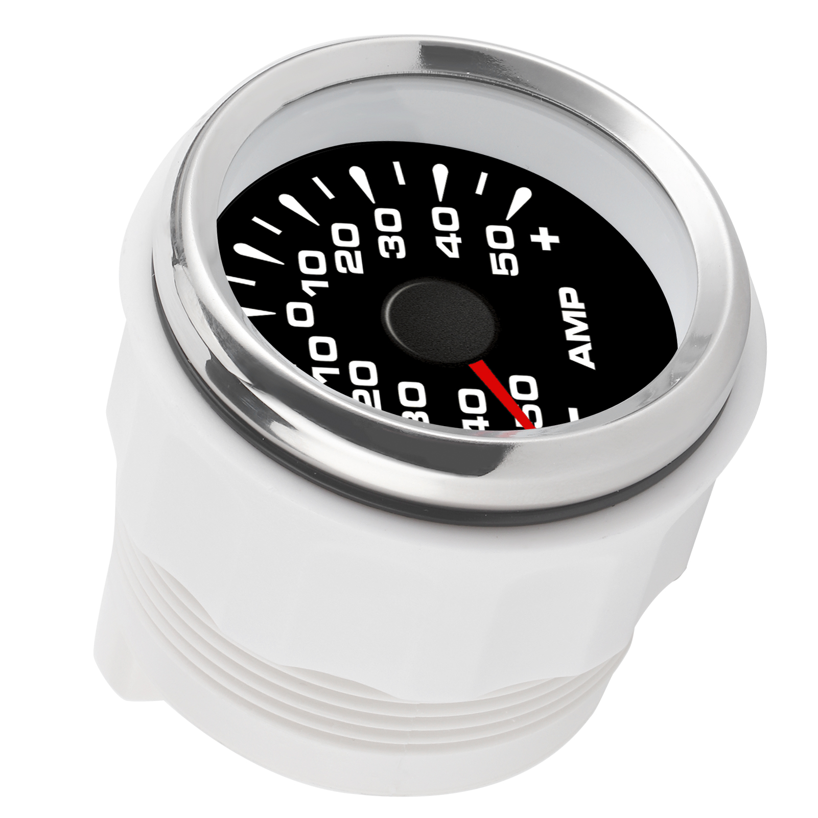 50-a-amperemeter Mit Lcd-anzeige, Geeignet Für Schrittmotoren, Ip67 Wasserdicht, Universell Einsetzbar, Schwarzes Zifferblatt, Silbernes Gehäuse