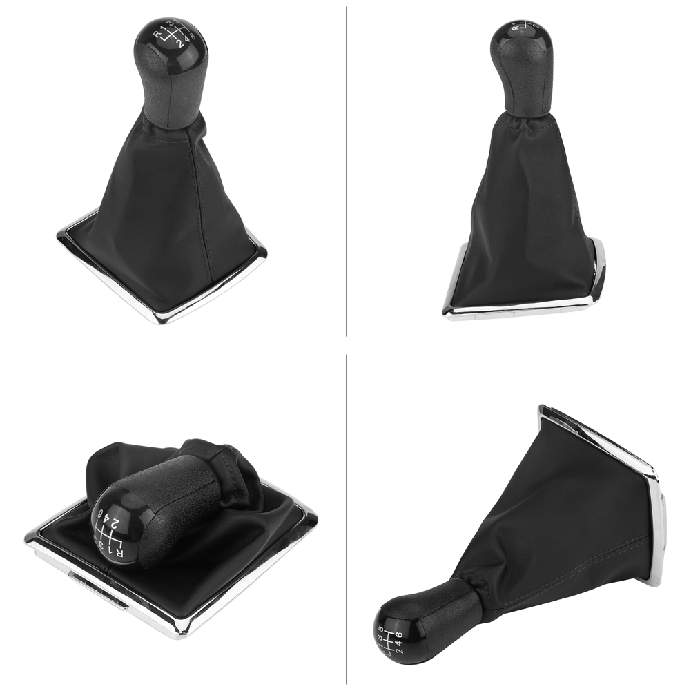 Schaltknauf Und Schaltmanschette Aus Leder Für Ford Focus Mk2 (2004–2008), Schaltgetriebe, Schwarz, Austauschset