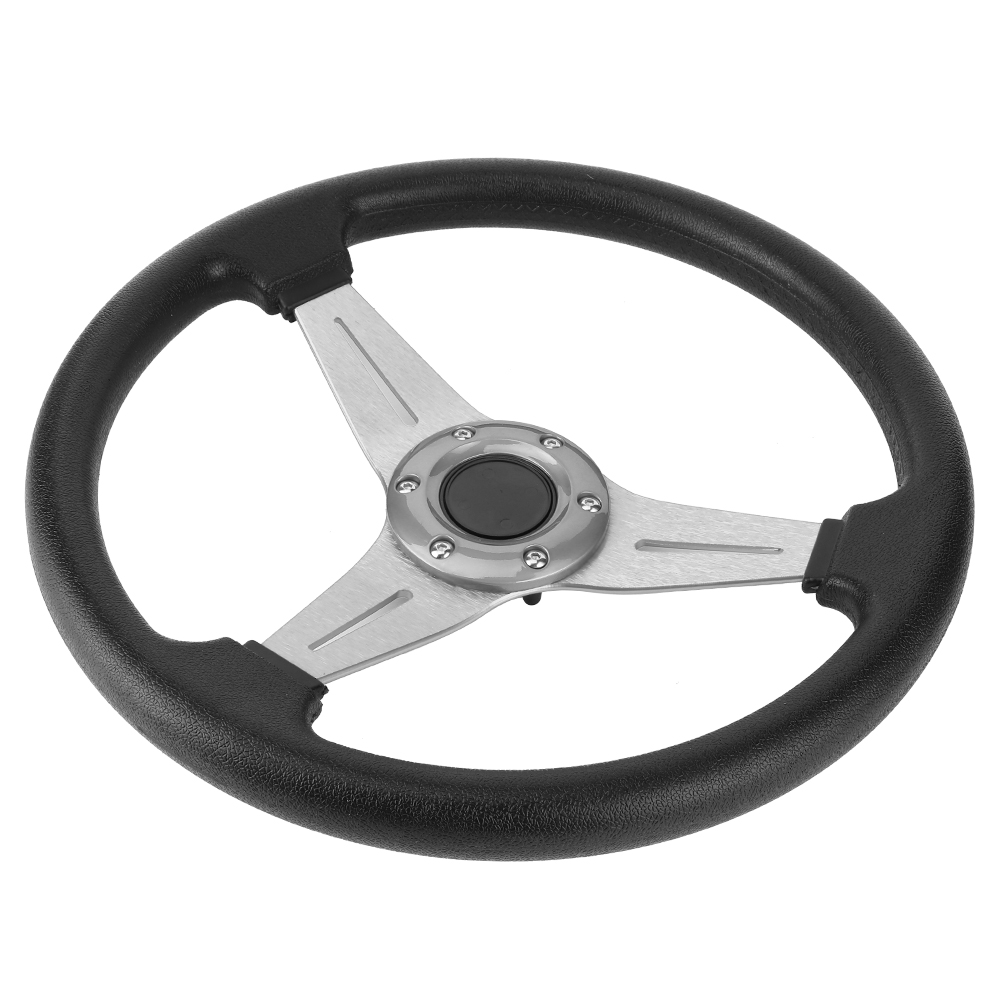 350 Mm/14 Zoll Rennwagen-driftlenkrad, Universelles Modifiziertes Zubehör, Silber
