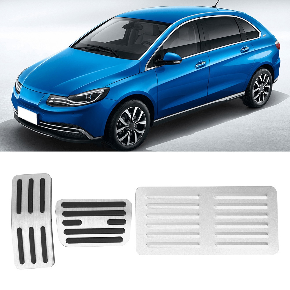 Rutschfeste Aluminium-bremsbeläge Für Byd Song-pedale, Automatikgetriebeabdeckung, Silbernes Set
