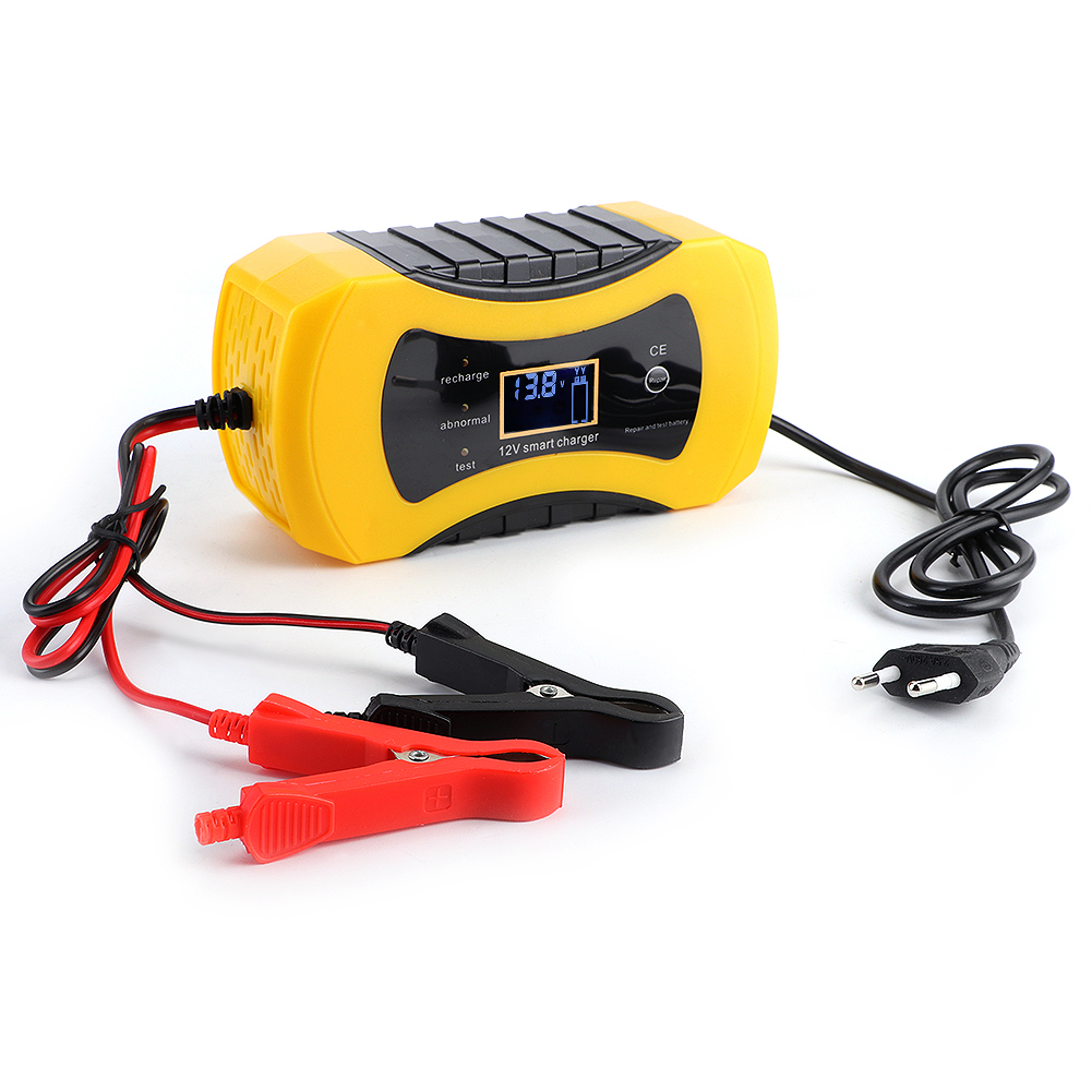 12v 8a Ladegerät Für Auto- Und Motorrad-bleiakkumulatoren Mit Verpolungsschutz Und Kurzschlussanzeige, Spannungs- Und Stromanzeige, Eu 100-240v (eu)