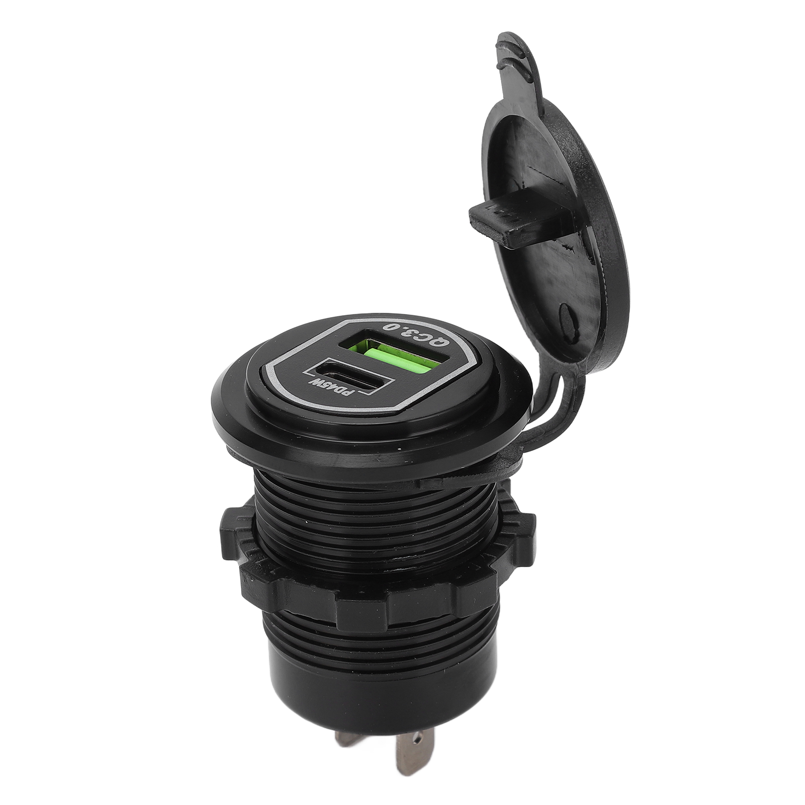 Wasserdichter Schnelllade-usb-kfz-adapter Mit Zwei Anschlüssen (12–24 V), Zigarettenanzünderadapter Mit 2 Steckern, Schnellladefunktion Für Smartphones Und Tablets