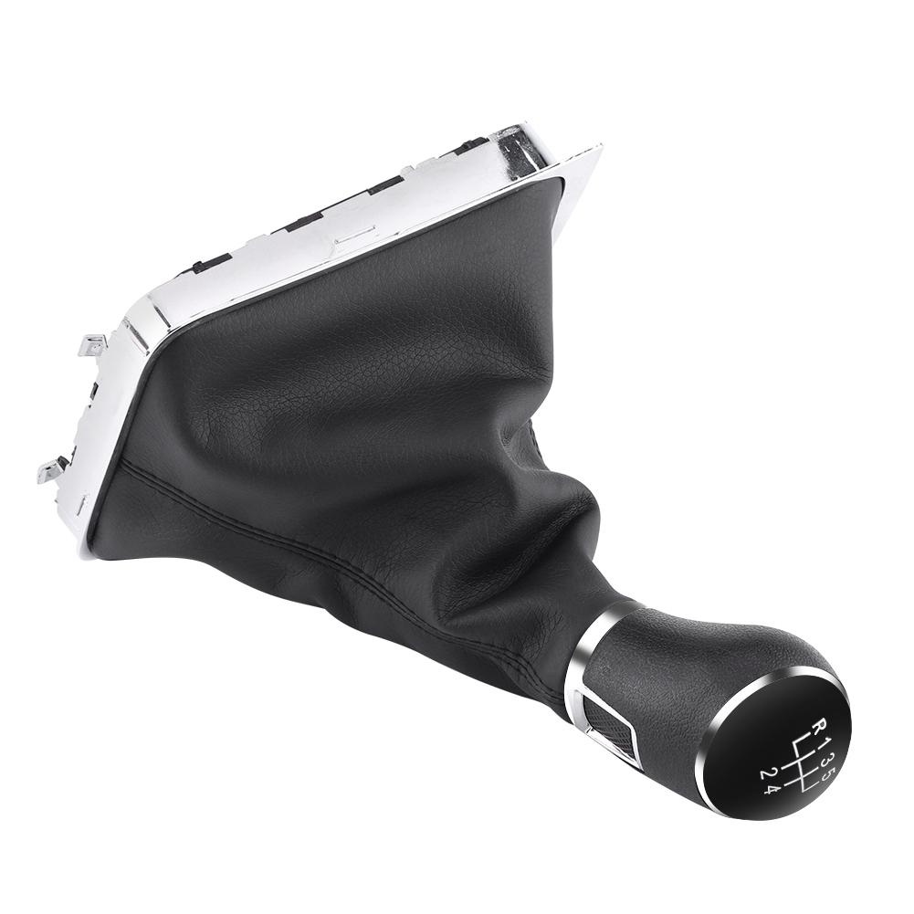 5-gang-schalthebel Mit Ledermanschette Für Passat B7 (2011–2015), Schaltknauf Und Schaltzughülle, Komplettes Schwarzes Set