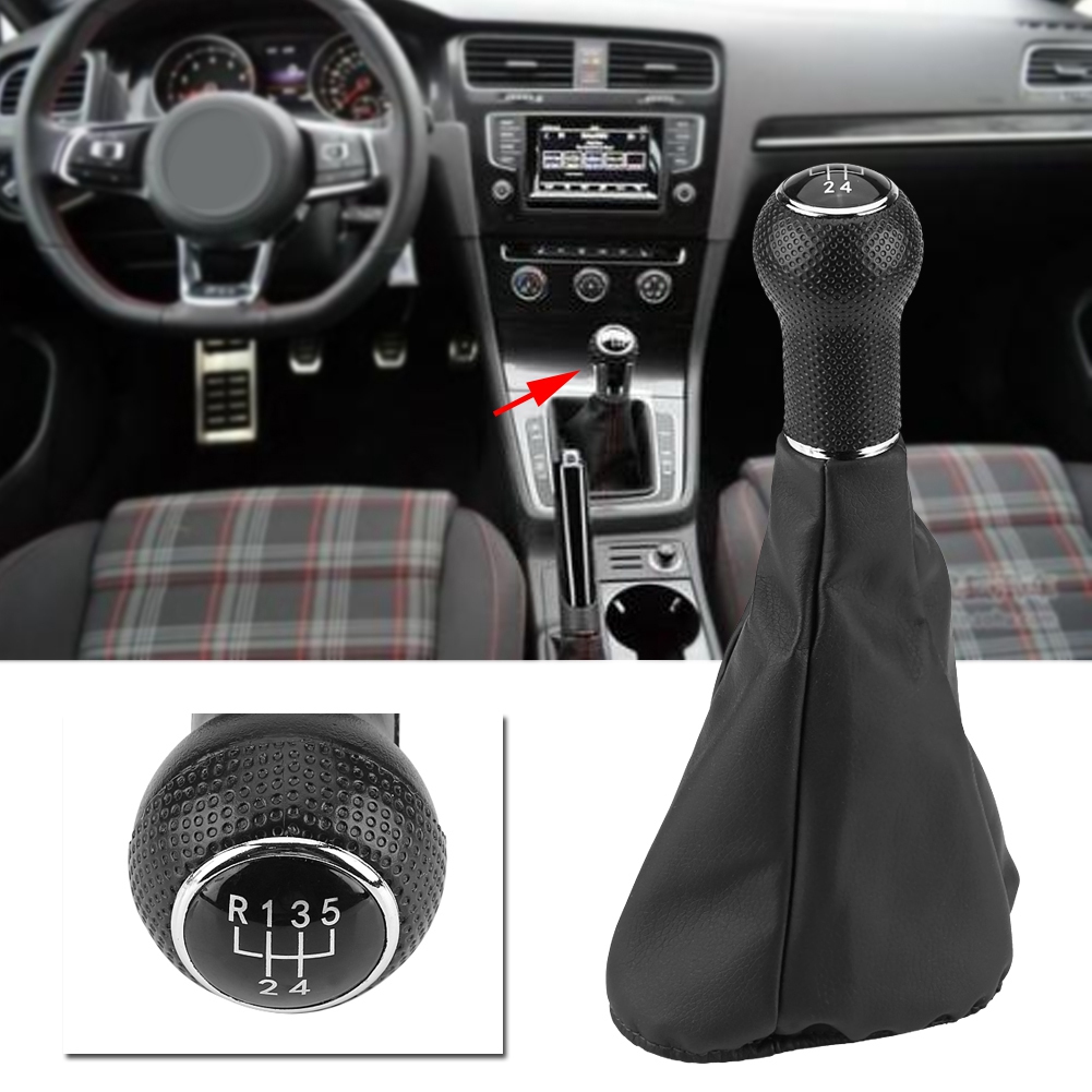 5-gang-schalthebel Mit Ledermanschette Für Golf 3 Jetta Mk3 1991-1998, Hebelabdeckung, Getriebeschutzhülle, Interieurzubehör.