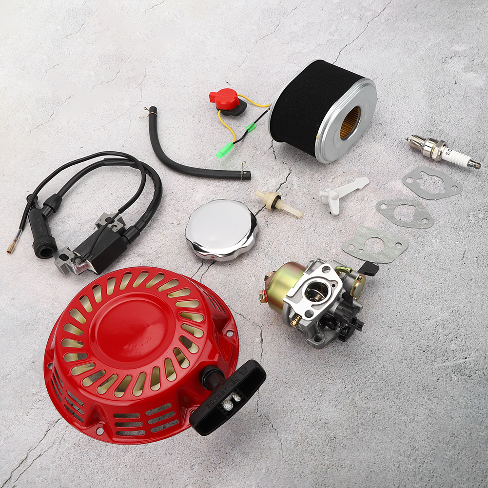 Seilzugstarter, Vergaser, Zündspule, Zündkerze, Ein-/ausschalter, Tankdeckel, Schlauchset Passend Für Honda Gx160 Gx200