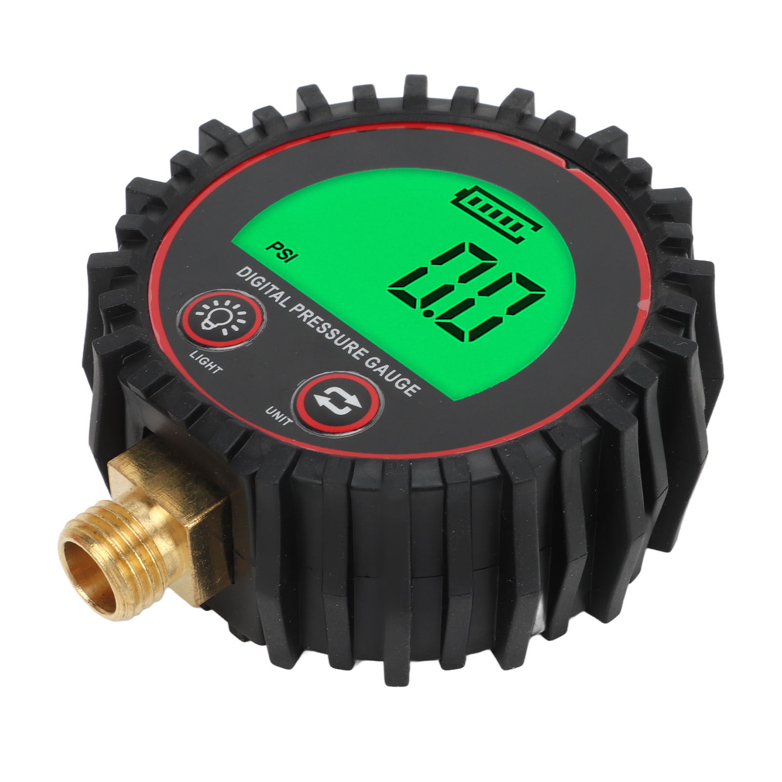 Digitales 1/4-zoll-manometer, 4 Umschaltbare Einheiten, Präzises, Helles Display Für Pkw, Lkw, Motorräder, Atvs, Suvs Und Wohnmobile