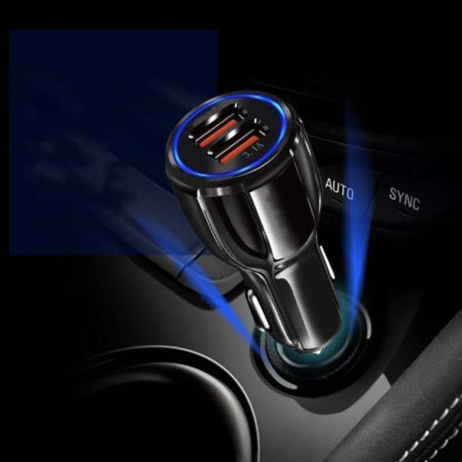 Dual Port Qc3.0 Smart Fast Universal 12v-24v Usb-autoladegerät Für Handys Und Tablets