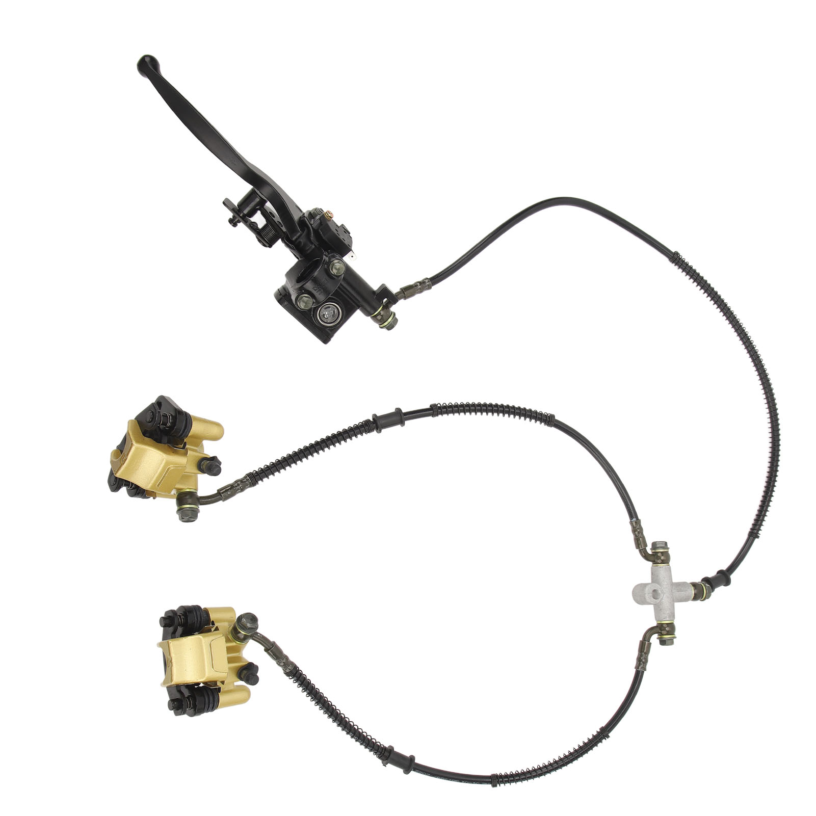 Doppelbremssattel-vorderradbremsbeläge Und -scheiben Für 50ccm, 110ccm, 125ccm, 150ccm, 200ccm Und 250ccm Motocross-motorräder, Quads, Atvs Und Buggys