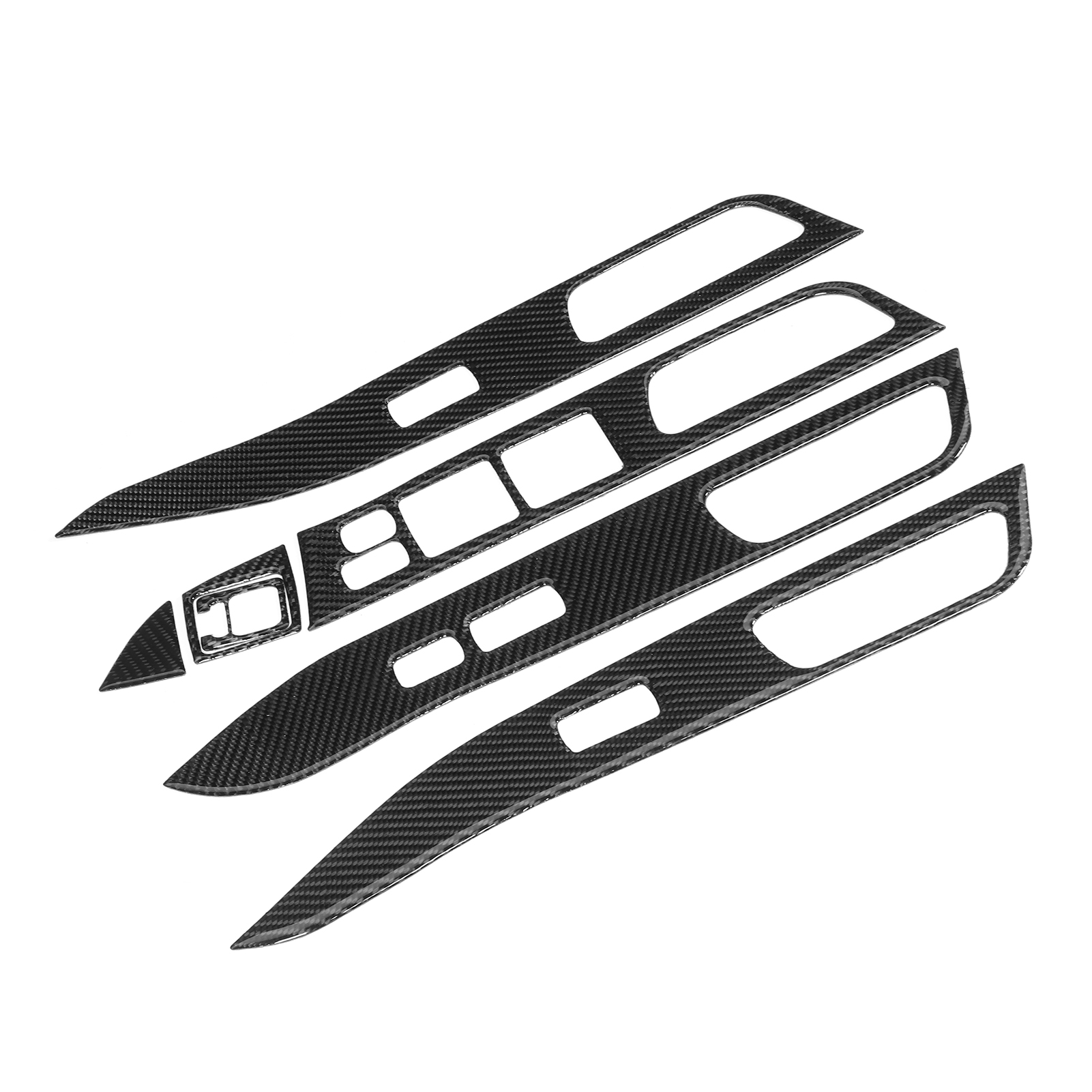 7-teiliges Set Aus Fensterheberschalterabdeckungen Aus Kohlefaser, Passend Für Mitsubishi Lancer 2008–2016 (rechtslenker)