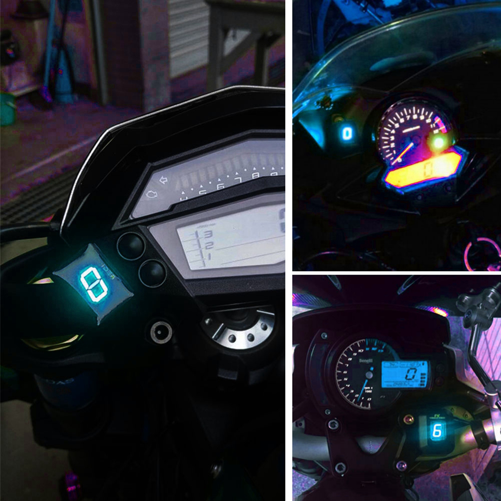 Digitaler 6-gang-tachometer Für Honda-motorräder, Ganganzeige Mit Schaltsensor, Digitalanzeige