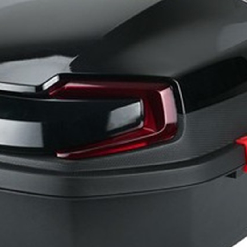 Heckkoffer Für Elektrofahrzeuge, Großes Fassungsvermögen, Glatte Oberfläche, Farbblock, Für Elektromotorräder, Schwarz