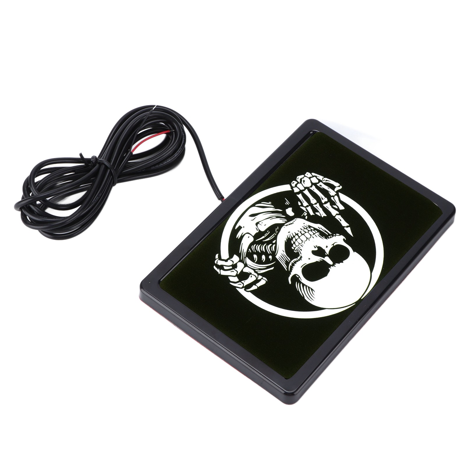 12v 4x6 Zoll Led-scheinwerfer Im Skelett-design Für Motorrad, Utv, Quad, Universalzubehör, Schwarzer Rahmen
