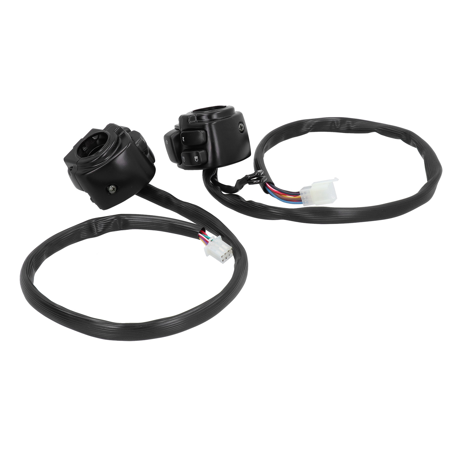 2 Stück 1-zoll-motorradlenkerschalter, Schwarz – Universalknöpfe Für Scheinwerfer, Blinker, Hupe Und Gangschaltung