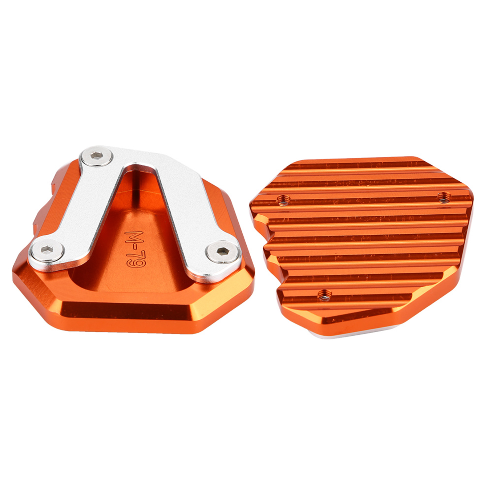 Set Mit 2 Cnc-gefrästen, Verlängerten Seitenständerplatten Für 790er Motorräder (2018–2019), Verlängerungsplatte Aus Aluminiumlegierung, Orange